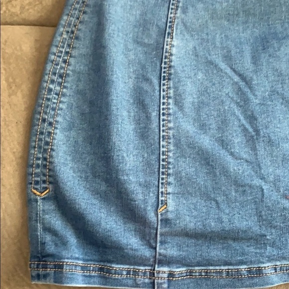 Free People Denim Mini Skirt, new with tags - Picture 4 of 11